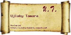 Ujlaky Tamara névjegykártya